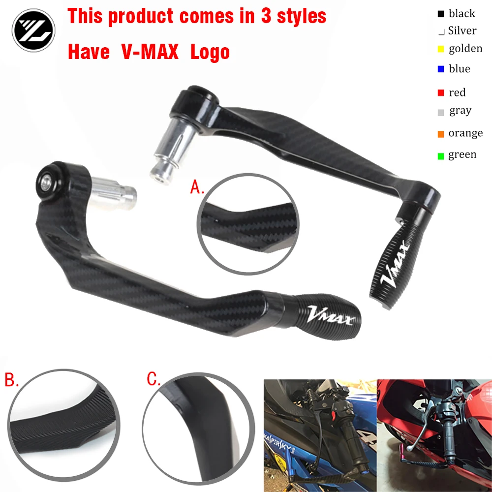 

Motocycle Handlebar Handle grips Bar Ends Brake Clutch Levers Guard Protector For Yamaha V Max Vmax 1200 Carbon 1985-2007 Zwart