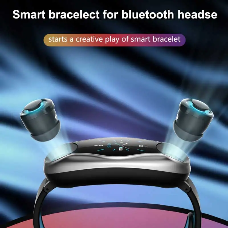 T90 фитнес-браслет Bluetooth 5,0 с беспроводными наушниками IP67 водонепроницаемые Смарт-часы для телефона Android IOS Wome мужской смарт-браслет