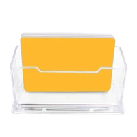 1pc clear desk shelf storage display stand acrylic plastic transparent desktop business card holder storage box