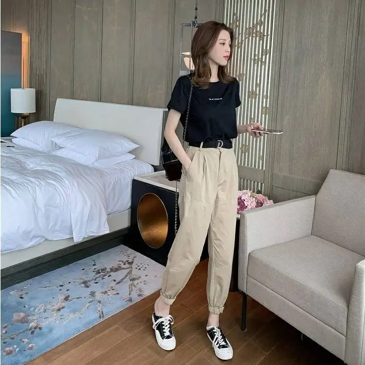 Светоотражающие брюки девять штанов повседневные штаны-шаровары в стиле хип-хоп