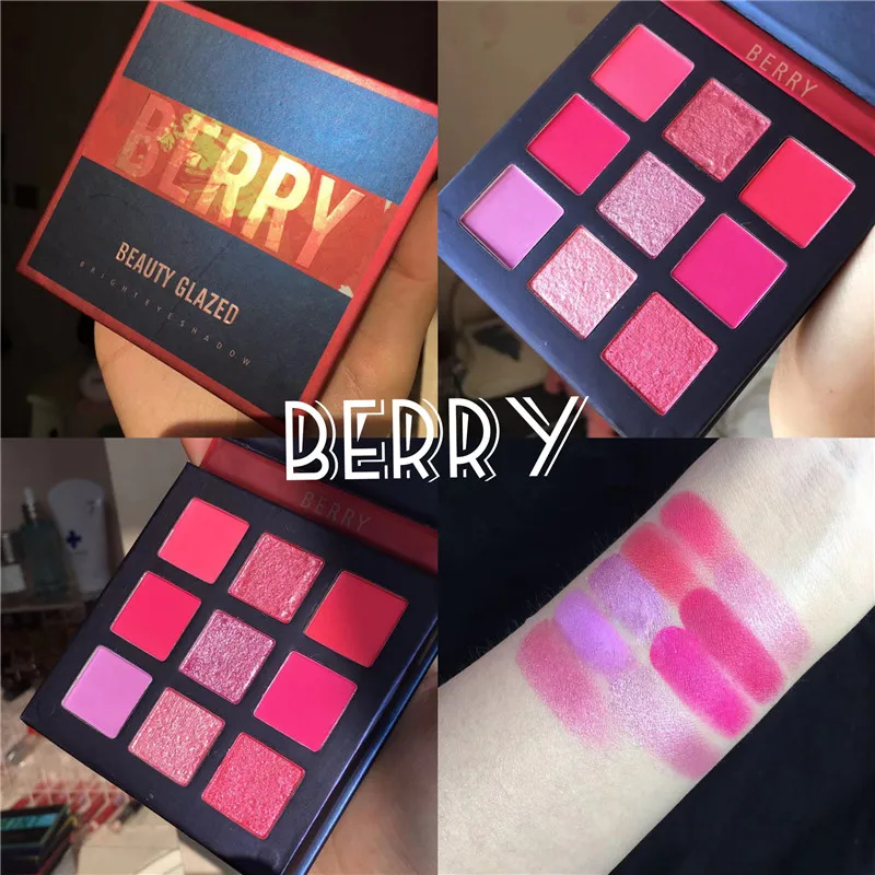 9 Colors Beauty Glazed Eyeshadow Pallete Yellow Lemon Glitter Shimmer Matte Eye Shadow Makeup Palette Neon Pigments Sombras |