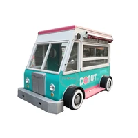 mini street fast food truck mobile kitchen kiosk hot dog food vending cart retro food trailer van