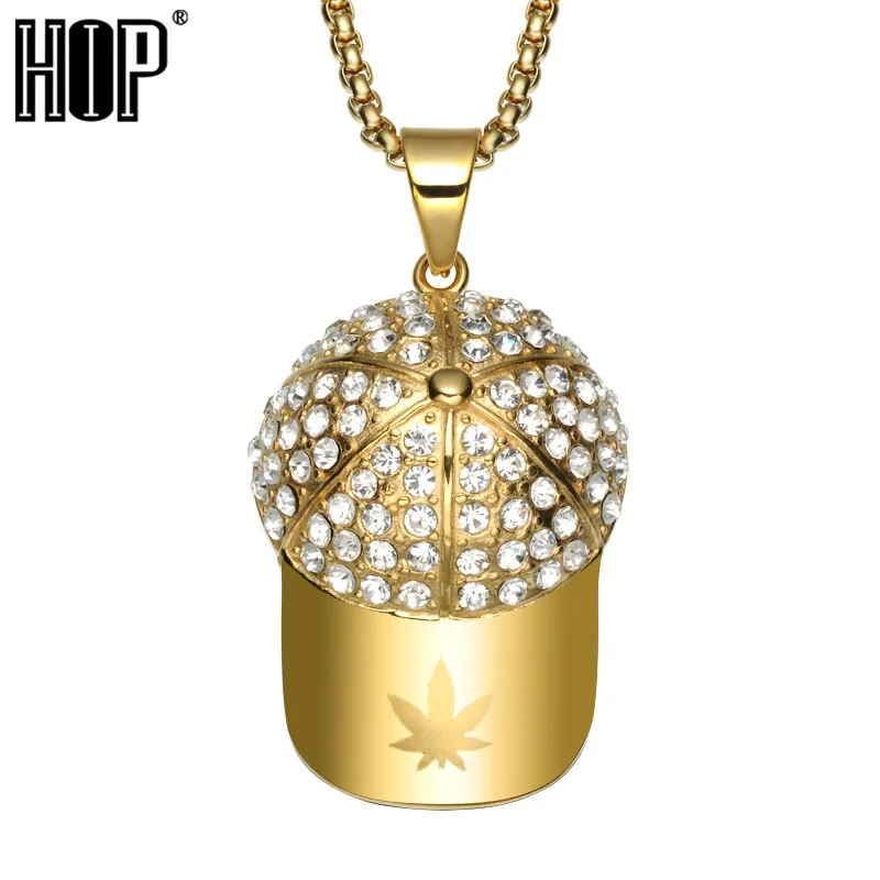 Хип хоп Золото Цвет Нержавеющая сталь Bling Iced Out Веревка Цепь долларов подвески и