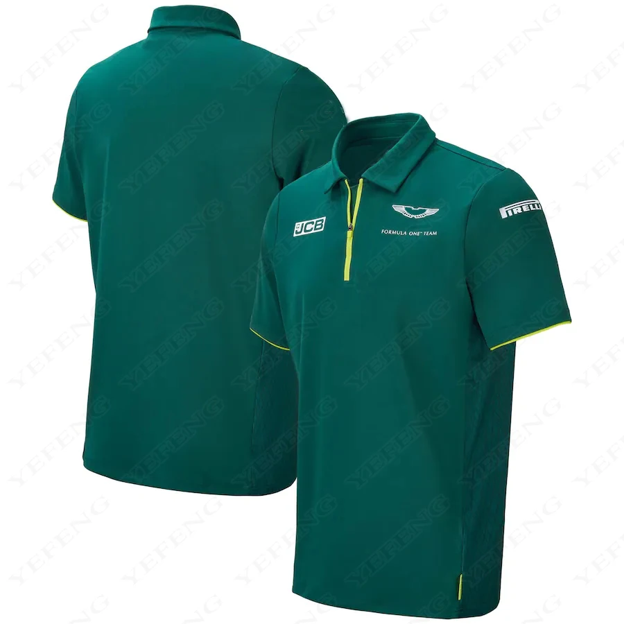 

2021 Season Motorsport Martin F1 Team Racing T-Shirt Green Breathable Teamline Short Sleeve Polo Shirt Car Fan