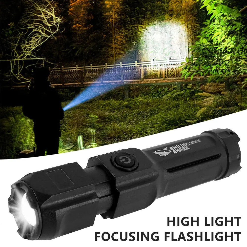 

Rechargeable 1000000 Lumens Xhp70 Most Powerful T6 LED Flashlight USB Zoom Torch Long Shots with Strong Light High-Medium-SOS