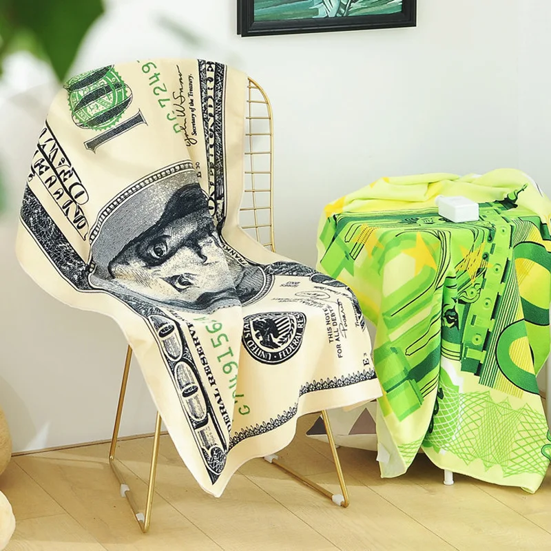 

Декоративное пляжное полотенце с принтом, банное полотенце для пляжа, бассейна, сто долларов США, купюра евро