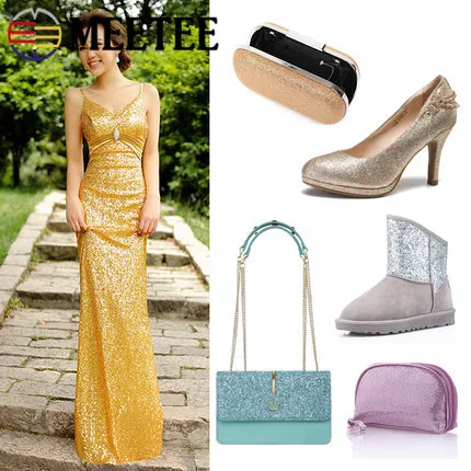 Meetee 50*138 см блестящая искусственная кожа ткань для шитья сделай сам сумка обувь