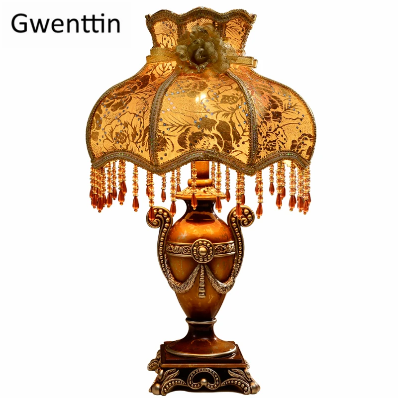 Винтажные Роскошные светодиодные настольные лампы скандинавские тканевые