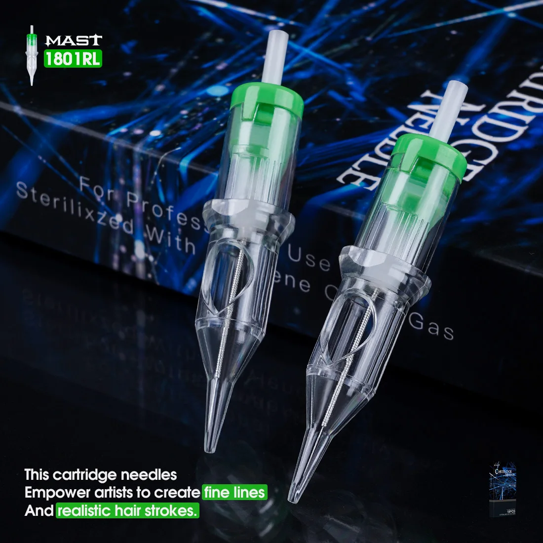 20 штук стерильные круглый вкладыш пму картридж иглы татуировки для