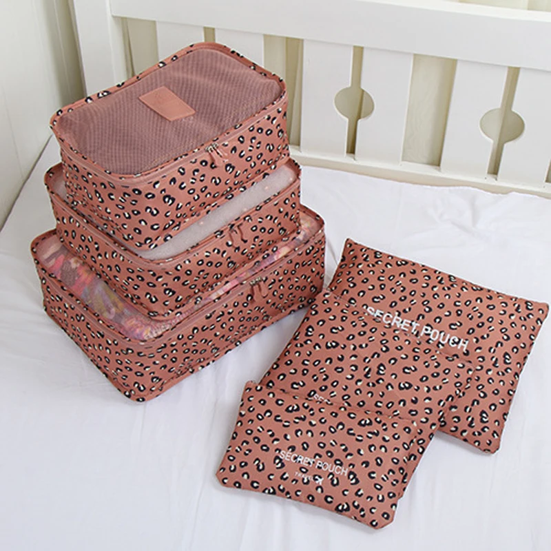 

6pcs/set Travel Organizer Storage Bags Portable Luggage Organizers Clothes Tidy Pouch Suitcase Packing Laundry Bag Case
