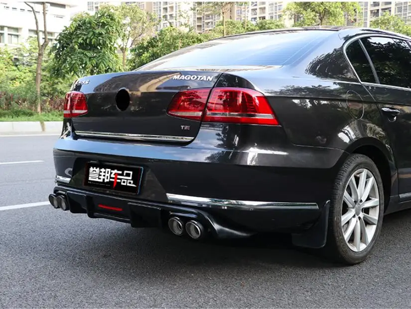 ABS углеродное волокно задний бампер спойлер Диффузор Крышка для Volkswagen VW Passat B7 2012
