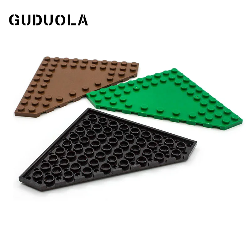 Специальный кирпич Guduola пластина 10x10 без углов шпилек в центре 92584 MOC строительные