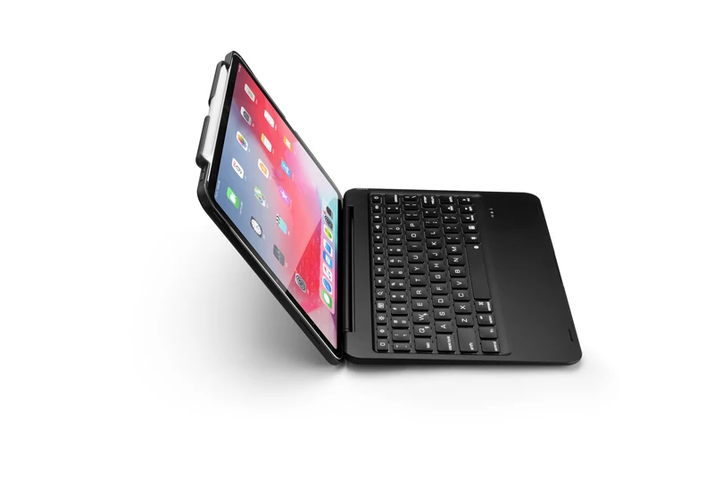 [Новое] Bluetooth клавиатура чехол для Apple iPad Pro 11,", 7-Цвет с подсветкой и жесткий Беспроводной клавиатура с смартфона с держателем для карт