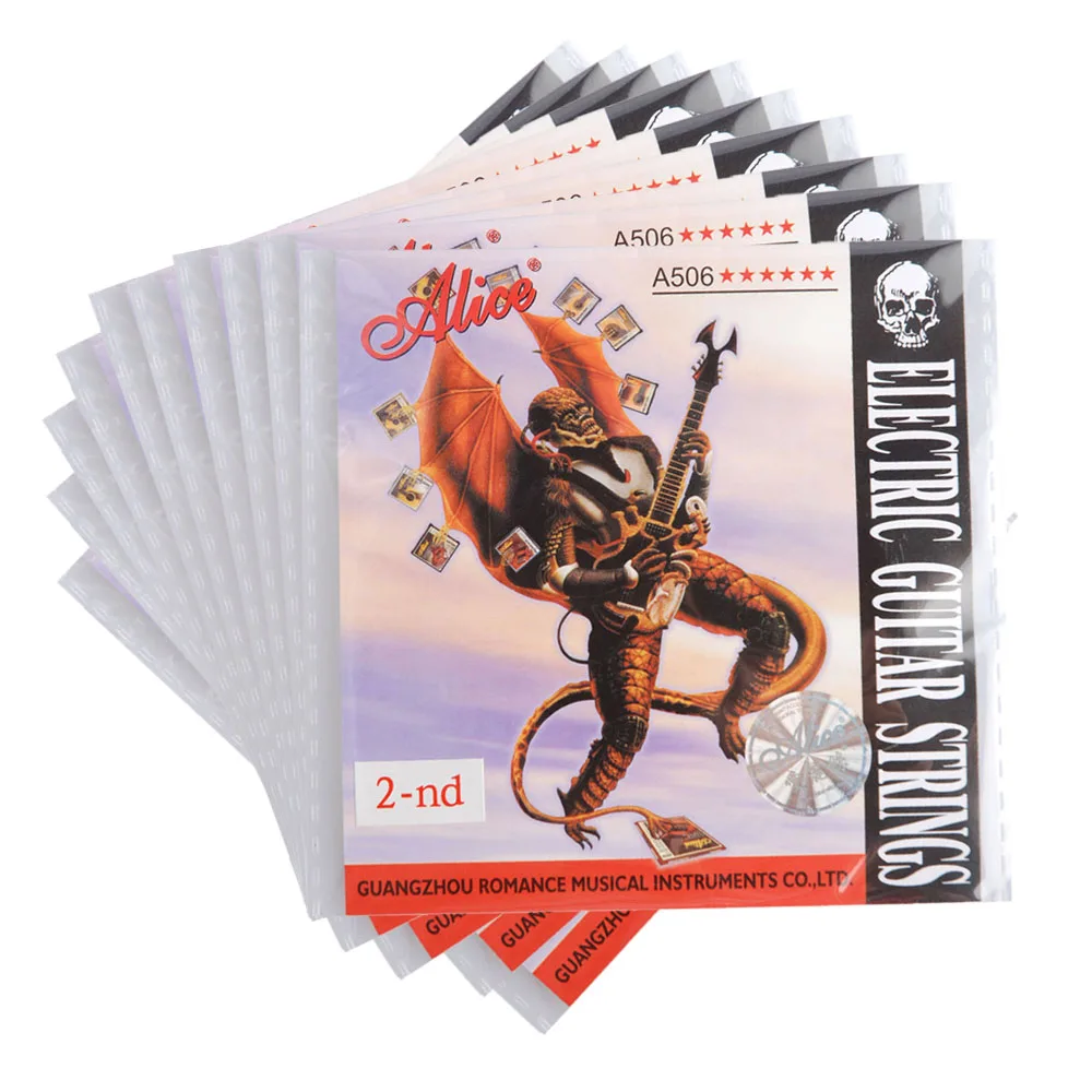 10 stücke alice elektrische gitarre saiten a506 l e lst b 2nd licht einzelnen string platte stahl core string elektrische gitarre zubehör