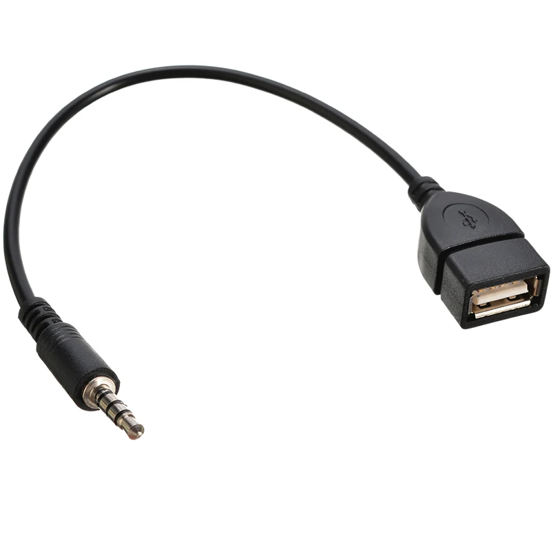 1 шт. 3 5 мм Штекерный аудио AUX разъем к USB 2 0 кабелям гнездовой конвертер адаптер