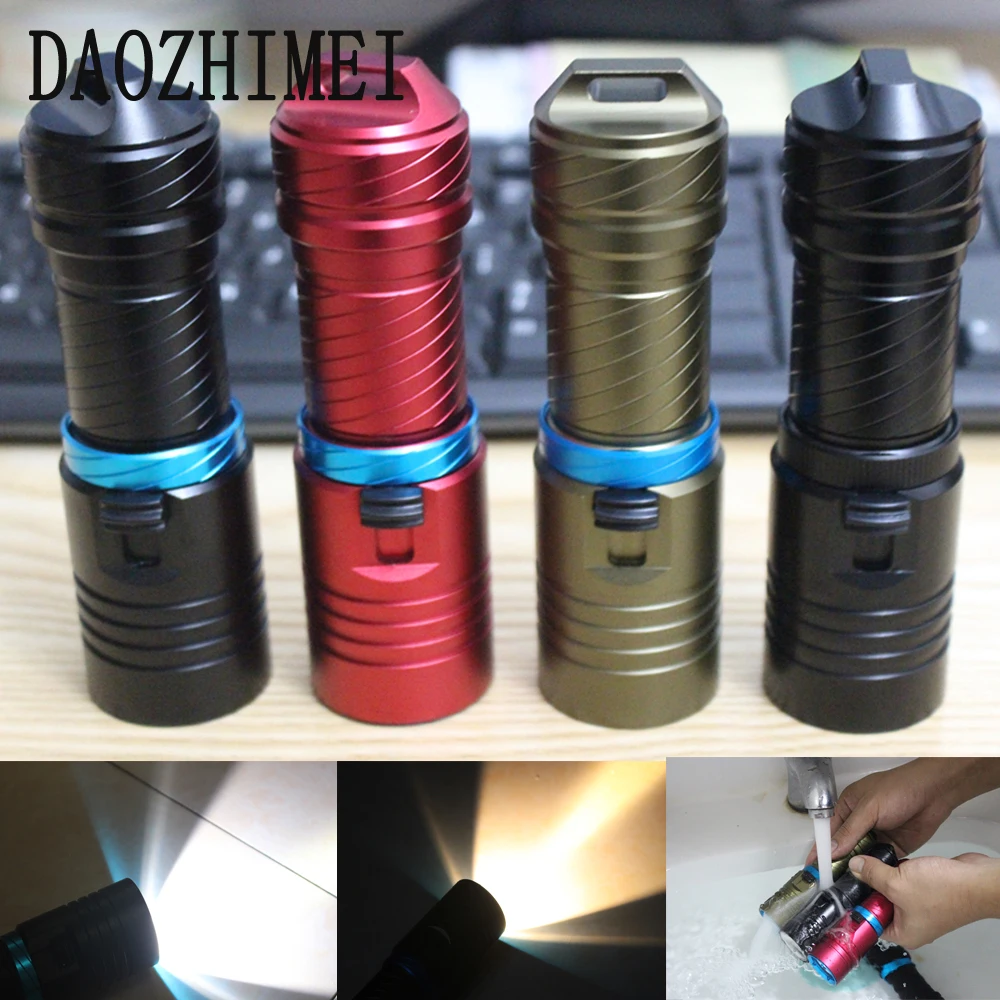 5000 лм фонарик для дайвинга СВЕТОДИОДНЫЙ Алюминиевый Дайвинг Факел светильник 100