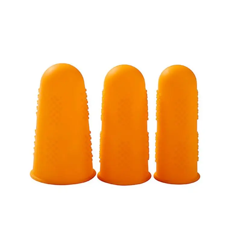 

3pcs/5pcs set Silicone Finger Protector Sleeve Cover Anti-cut Heat Resistant Finger Sleeves Great Cooking Kitchen Tools