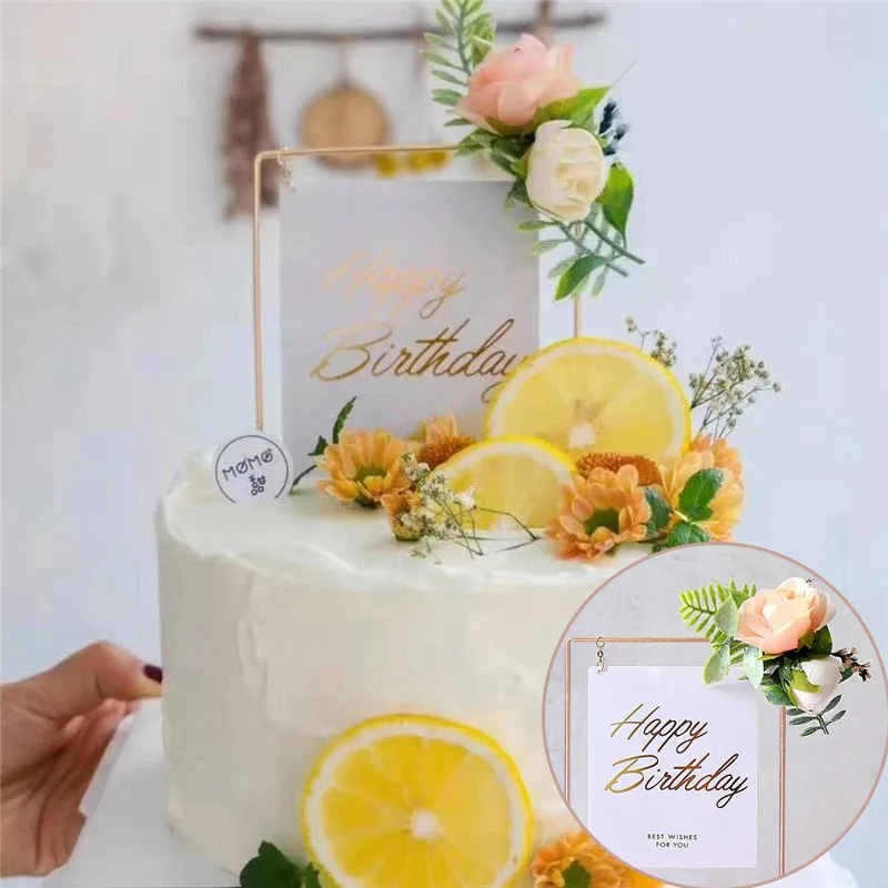 

Toppers For DIY Decoration Baking Decor Topper Artificial flowers Birthday Cake