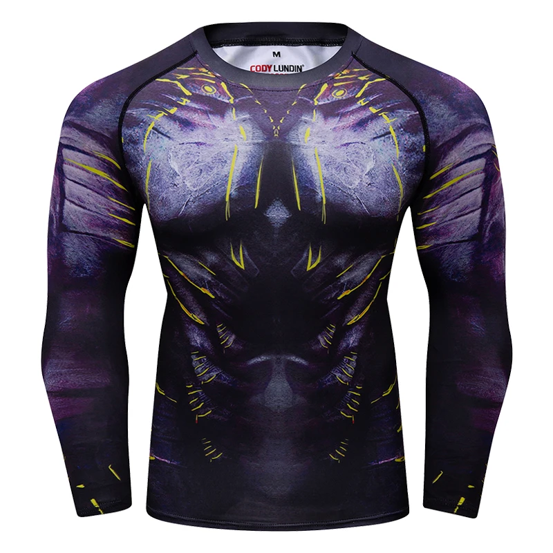 

Cody Lundin Gym Sportswear Hot Sell Men's High Quality 3D Print Fitness MMA Rash Guard Compression Jiu Jitsu Tight T Shirts
