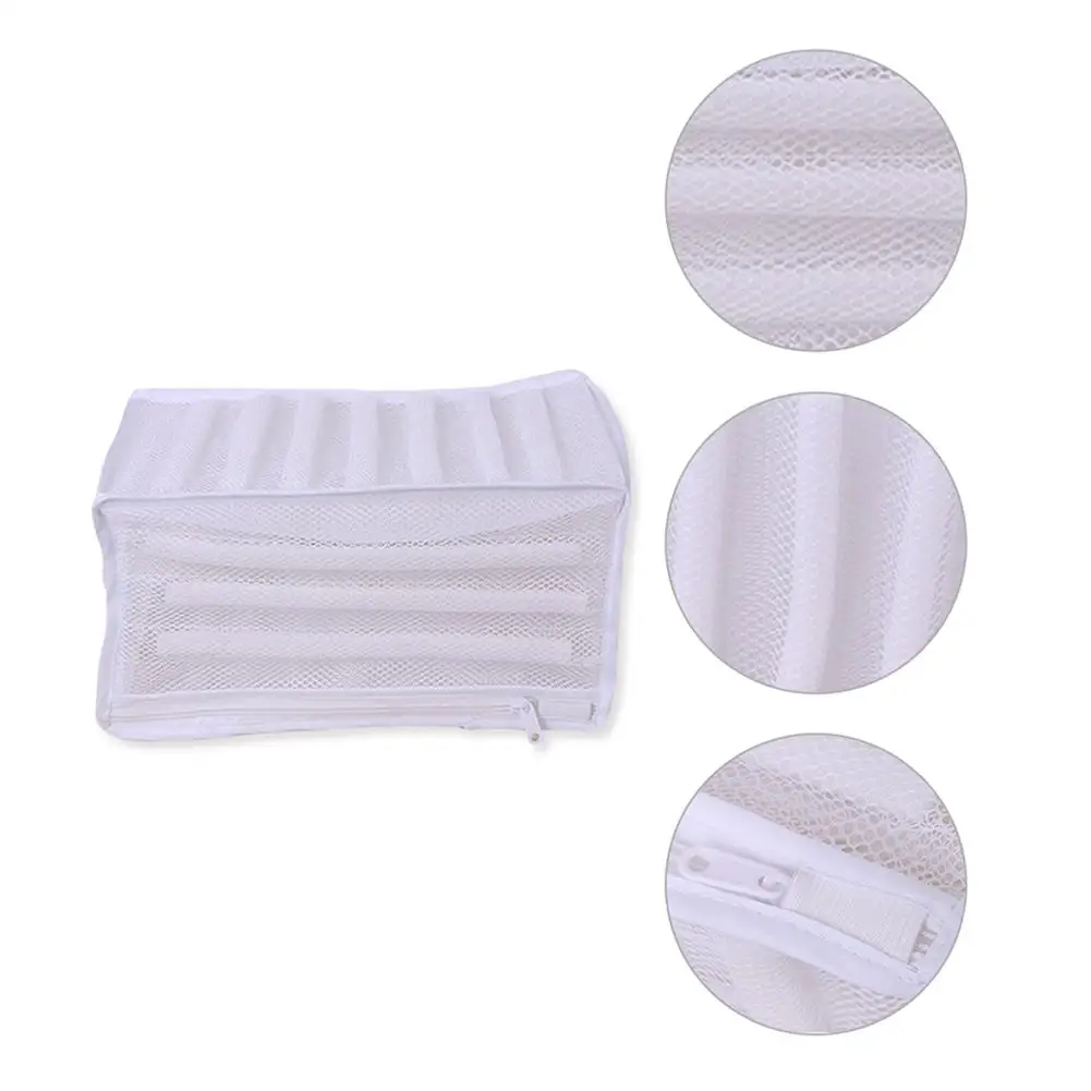 Белый сетчатый мешок для стирки кроссовок обуви сушилка Домашний Органайзер