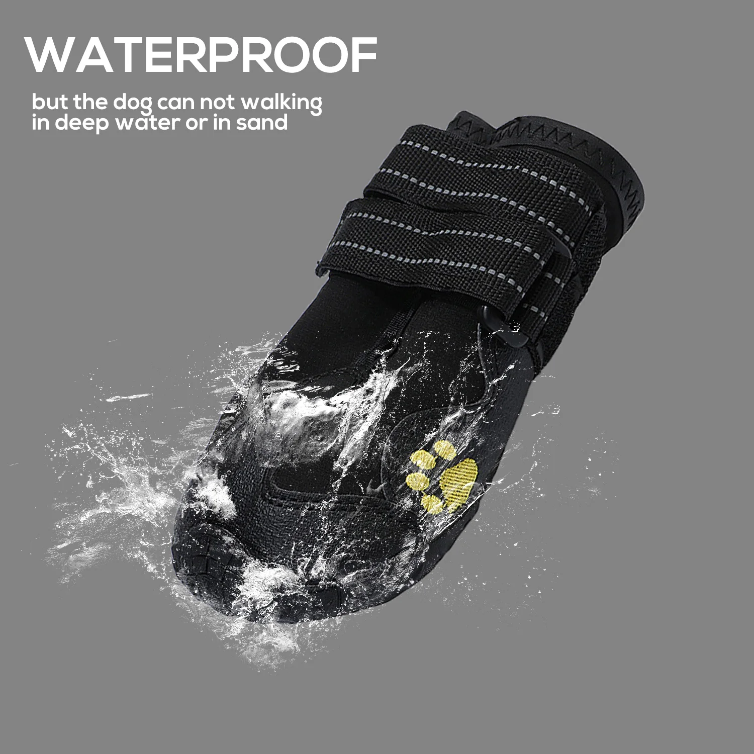 4 шт. водонепроницаемые ботинки для собак на нескользящей подошве|Обувь собак| |