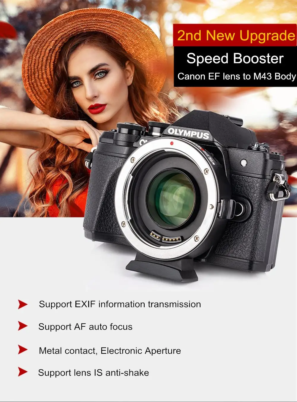 Viltrox EF-M2II усилитель скорости адаптер фокусный редуктор Автофокус 0.71x для Canon EF Крепление объектива к Panasonic Olympus M43 камера
