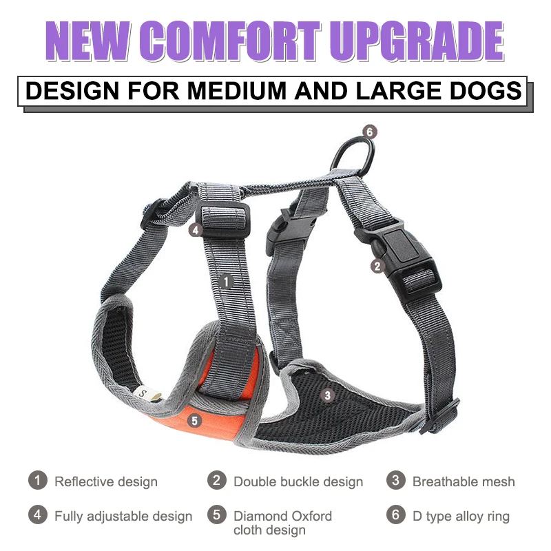 Bitsymore Светоотражающий Поводок для собак Водонепроницаемый не тянуть