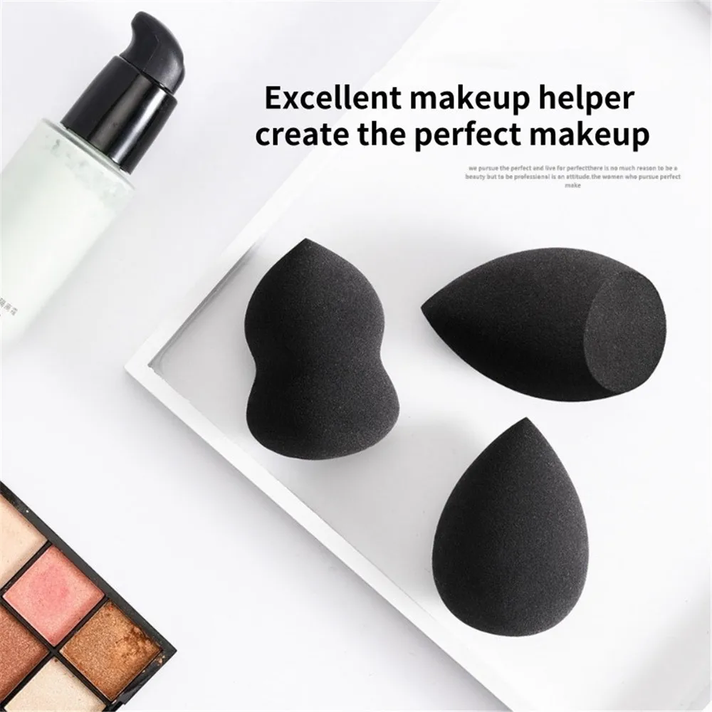 Makeup Soft Water-drop Black Beauty Egg Face Foundation Cosmetic Powder Puff Shape Wholesale |