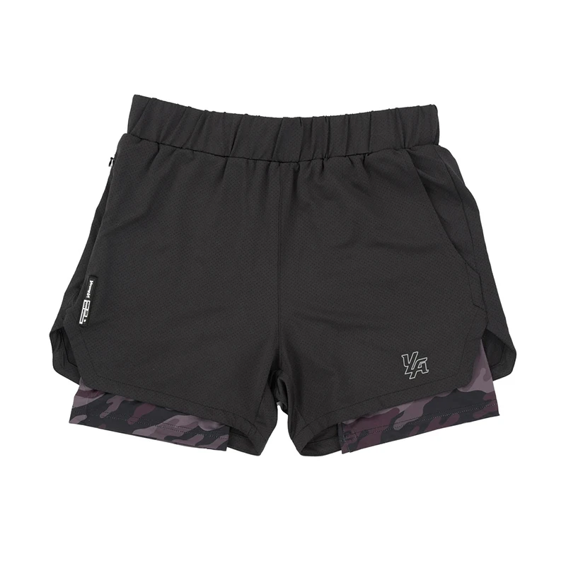 

New Summer Men's Camouflage Casual Sports Shorts 2 in 1 Double Layer Sports Running Fitness Training Breathable Shorts