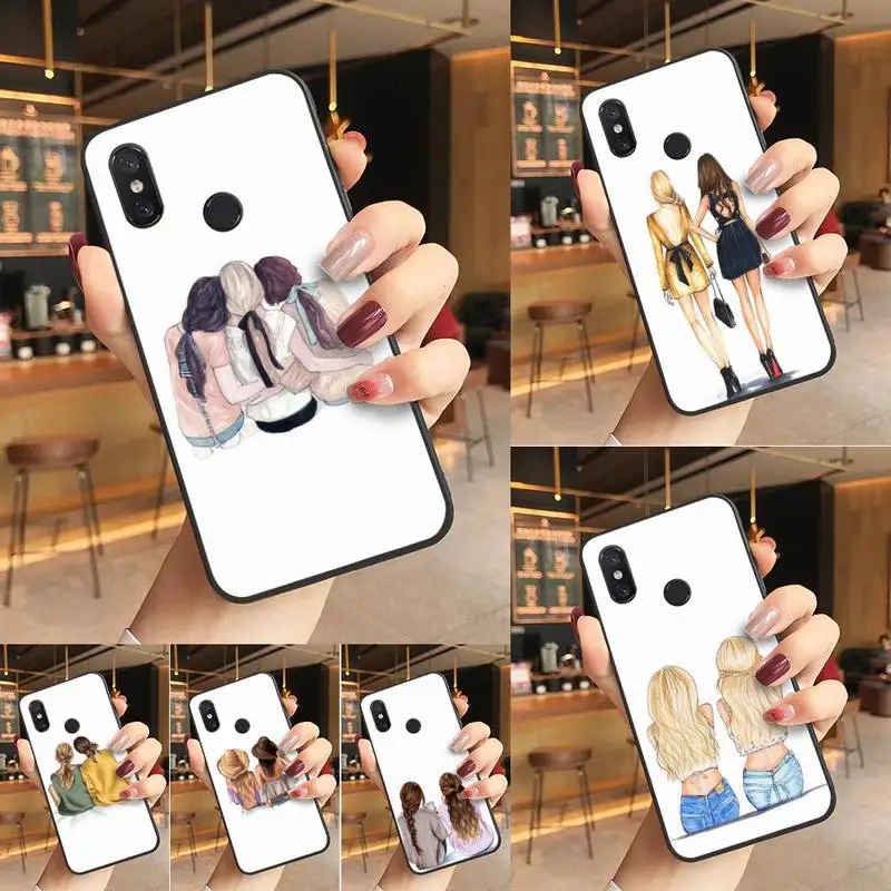 

Yinuoda Bff Best Friends Forever Couples Phone Case Phone Case For Redmi K20 Note 5 7 7a 6 8 Pro note 8T 9 Xiaomi Mi 8 9 SE