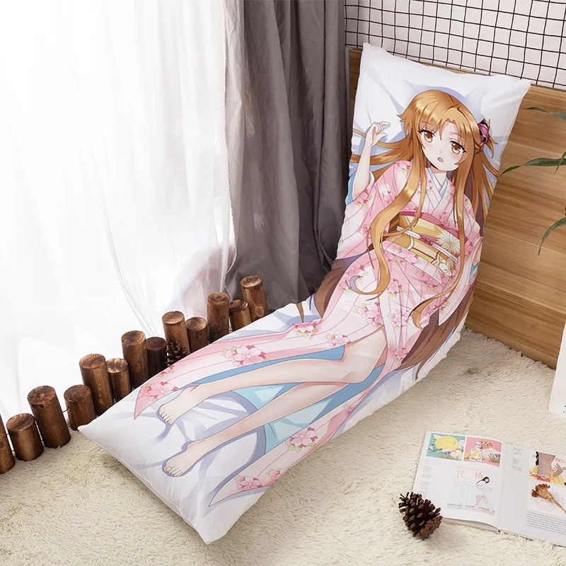 Меч искусство онлайн Asuna Dakimakura Аниме двухсторонняя наволочка для обнимающей
