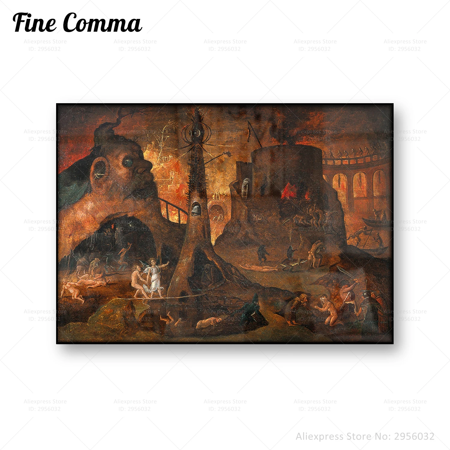 Винтажный постер с ангелом который ведет душу в ад один из подписчиков Босх