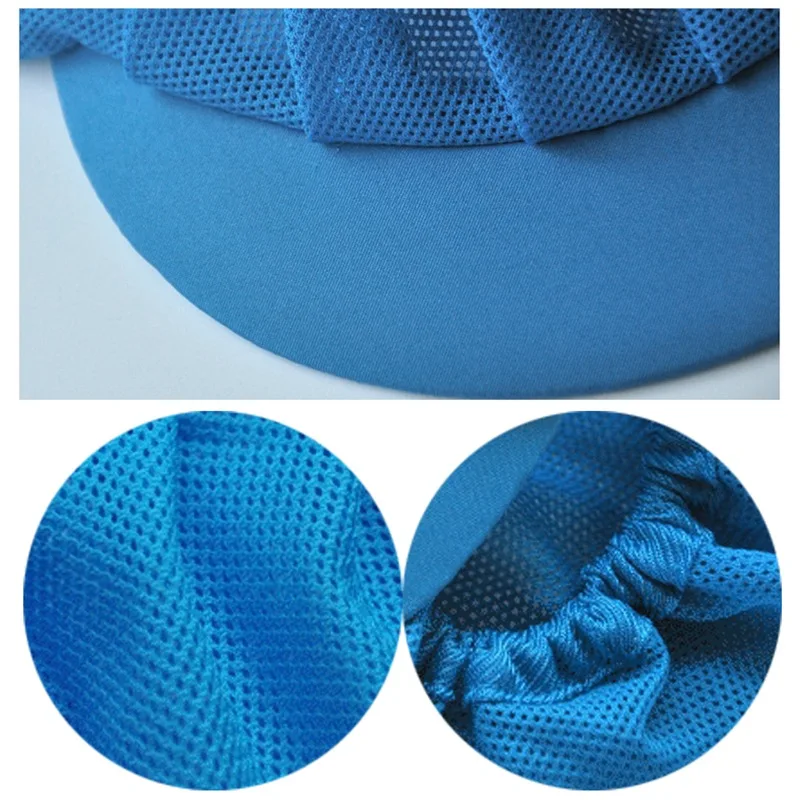 

Breathable Cooling Hats Hotel Home Restaurant Canteen Women Men Dustproof Chef Cap Bakery Oil-Resistant Hat Solid Color