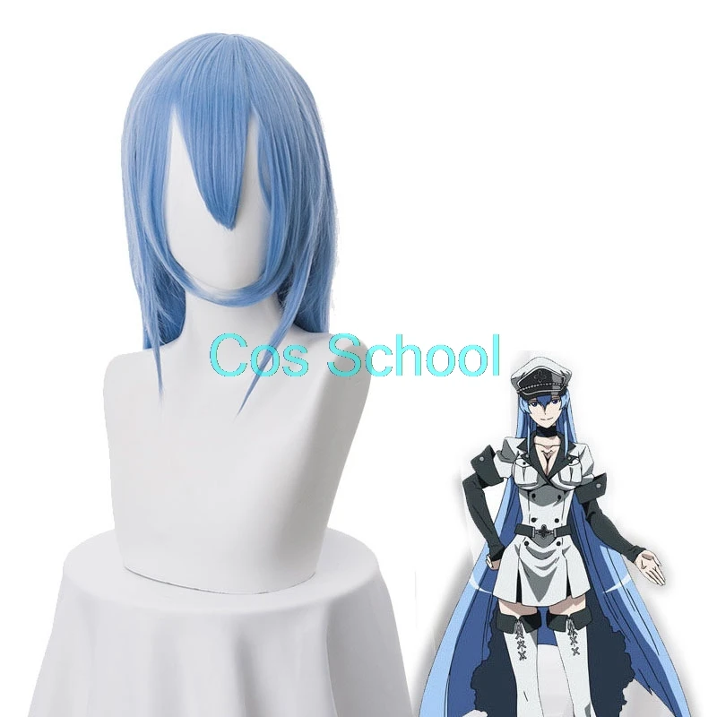 Потому что школа Акаме ga KILL! Esdeath Косплей парики костюмы Аксессуары аниме длинные