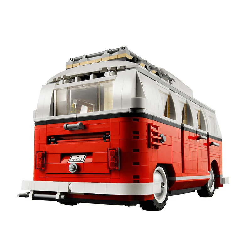 

2021 New 1354PCS Car Model Bluding Blocks Volkswagen T1 Camper Van Block Compatible Technic Ideas 10220 Bricks Toys