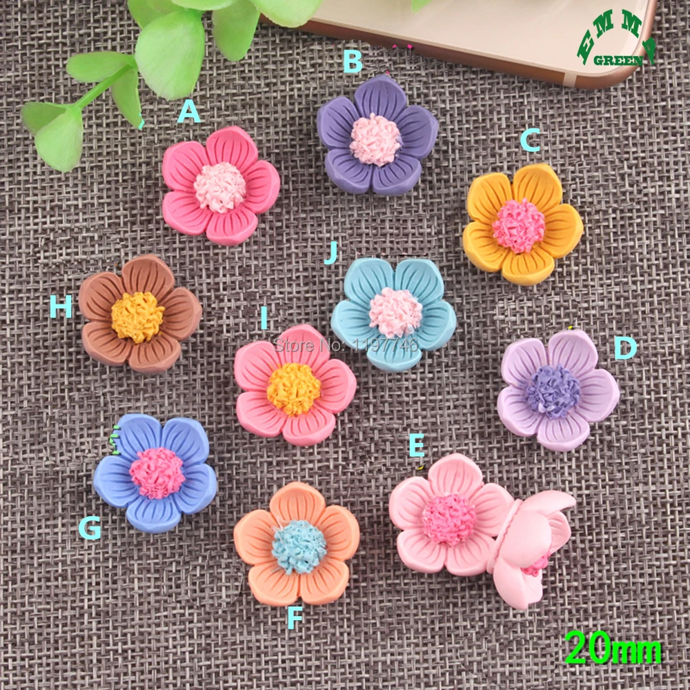 

Resin Flower Cabochons Flatback Camellia Flowers Scrapbook Craft 20mm DIY Phone Home Decor Handmade Accessories 10pcs