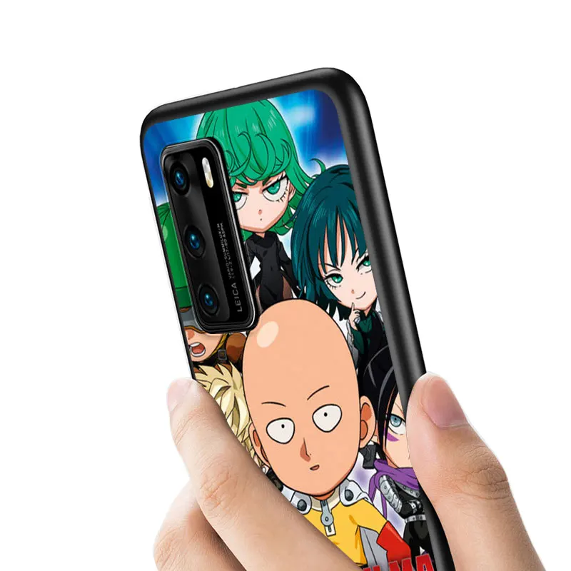 

One Punch Man for Huawei P40 P30 P20 P10 Pro Lite E Plus 4G 5G P9 P8 Lite P Smart Z S Plus Soft Black Phone Case