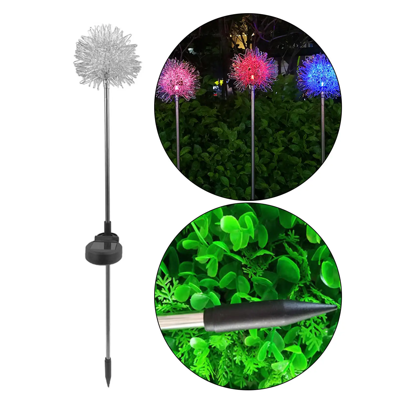 

Iron LED Solar Light Waterproof with Ground Stake for Art Yard Outdoor Toys Decor