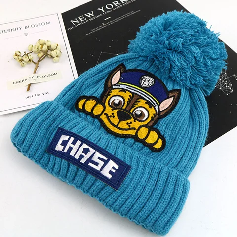 Anime Paw Knitted Hat Patroled Puppy Dog Embroidery Hip Hop Winter Cap Keep Warm Christmas Gift For 3 To 6 Years Baby Girls Boys | Игрушки и