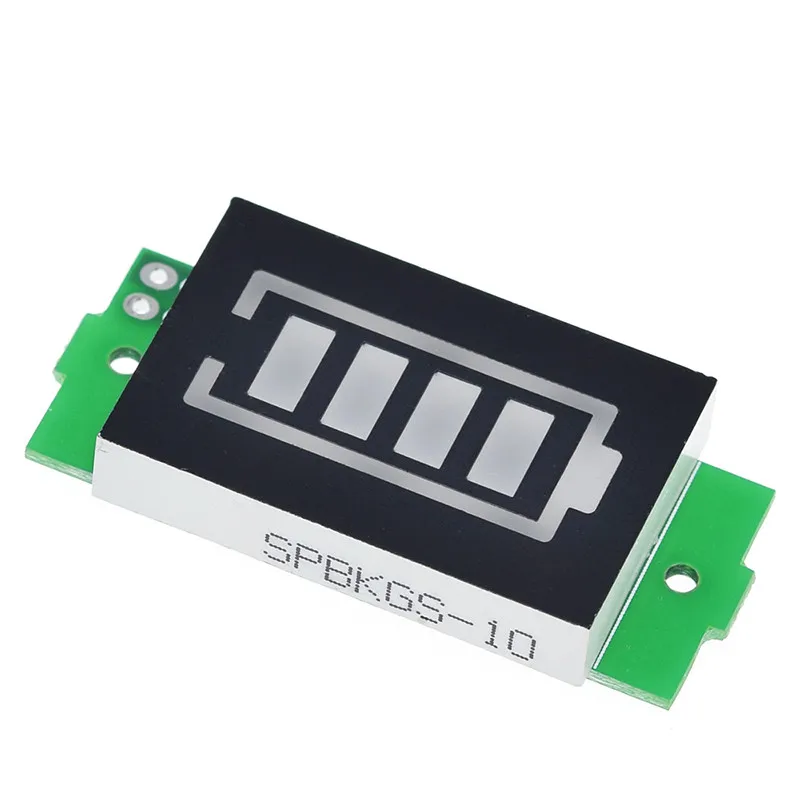 Модуль индикатора емкости одиночной литиевой батареи 1S 2S 3S 4S 3,7 В с синим дисплеем 4,2 В тестер питания электромобиля Li-ion.