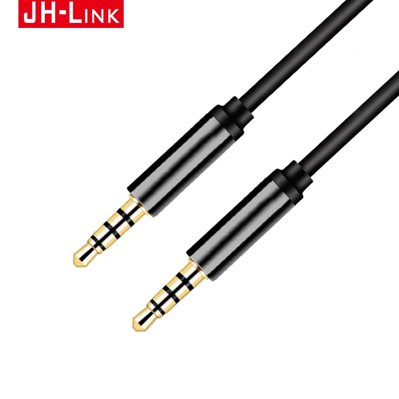 

JH-LINK 3.5mm Audio Cable Stereo Aux Jack to Jack Cable 90 Degree Right Angle Auxiliary Cord Male to Male For PC Speaker Cable