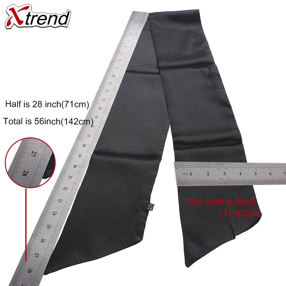 Xtrend атласный край шарфы для волос Нескользящая повязка на голову парики головная повязка для йоги черный головной убор из полиэстера для парика