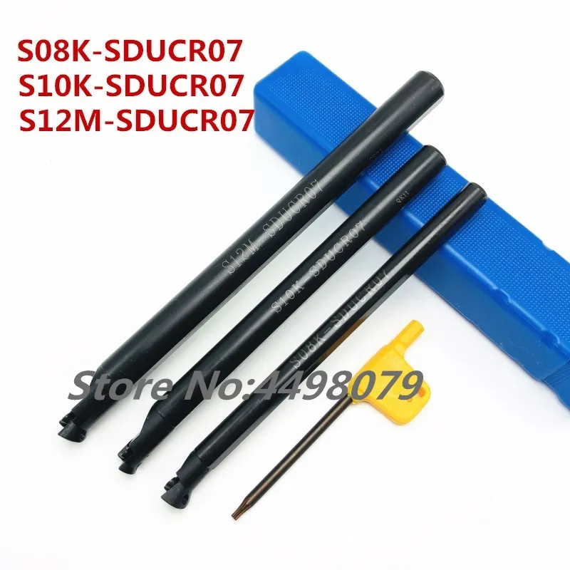 3 шт. S08K-SDUCR07 S10K-SDUCR07 S12M-SDUCR07 95 градусов спираль держатель токарного инструмента сверлящей оправкой+ 10 шт. DCMT070204 твердосплавных инструментов