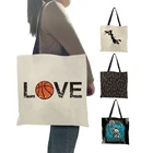 Модные фирменные женские сумочки 2021, креативная корзина с принтом мяча, сумка для покупок, графическая сумка, Подростковый коллега, школьные сумки, сумка для книг