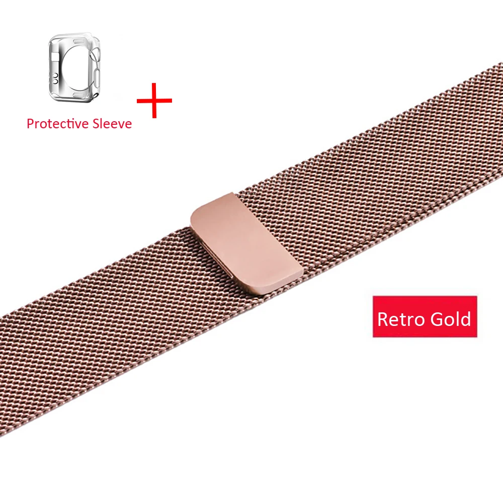 With Case F Leecnuo ремешок для часов для Apple Watch 42 мм, 38 мм, ремешок для часов, Миланская петля, браслет ремешок для наручных часов iWatch серии 1/2/3 - Цвет ремешка: With Case F