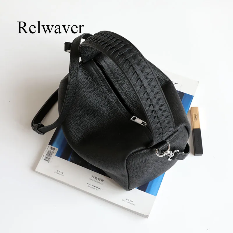 

Genuine leather soft box natural cow leather minimalist women messenger bags zipper mini versatile shoulder bag