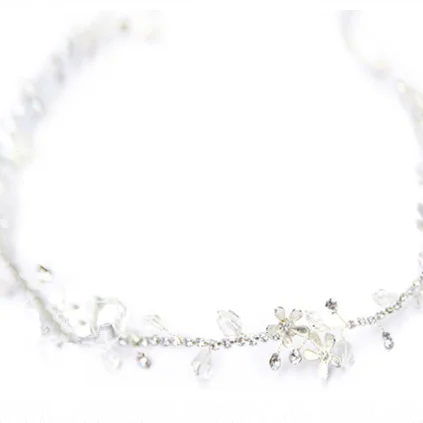 Серебряные бусины кристаллы свадебные аксессуары для волос элегантный