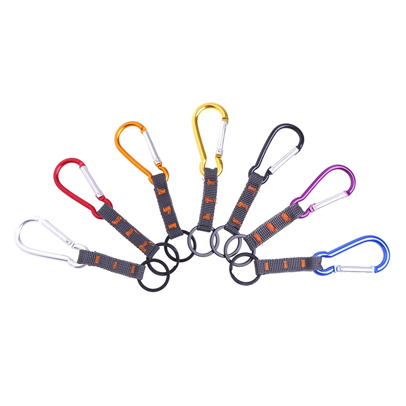 

Backpack Belt Hanging Carabiner Clip Buckled Hook Three Rings Combination Sports Bag Key Ring Holder Hiking Climbing Accessories