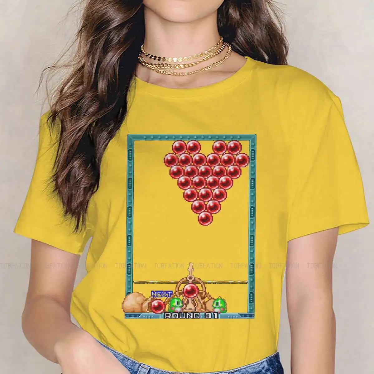 

Puzzle Bobble Crewneck TShirts Essential Print 4XL 5XL Woman's T Shirt Hipster Clothing