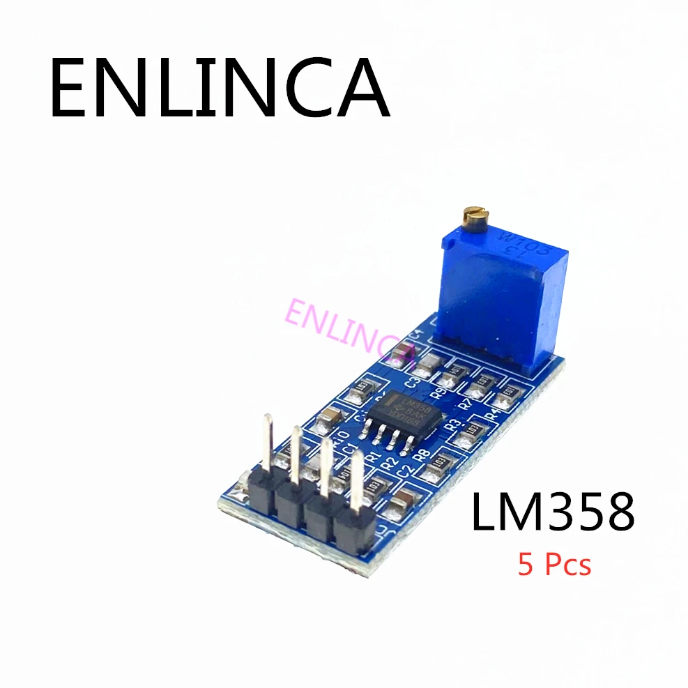 5 шт. хорошее качество LM358 100 увеличение времени модуль усилителя операционного |